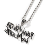 Jewelry Diamond Double Letter Pendant Necklace Jewelry Word Up rapper Spectrum