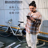 GUILTYPARTIES TIGER Shirts checked striped Hawaiian long-sleeved shirt