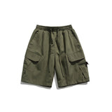 Unisex Shorts Retro Large Workwear with Pocket Shorts Loose