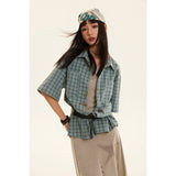 Unisex Shirt Loose Plaid Shirt Coat