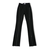 Women Jeans Hot Girl Stitching Bell-Bottom Pants