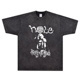 Rock Star T Shirt Hole Live through This T-shirt Rock American Loose Vintage Short Sleeve