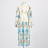 Bohemian Dress French Retro Print Dress