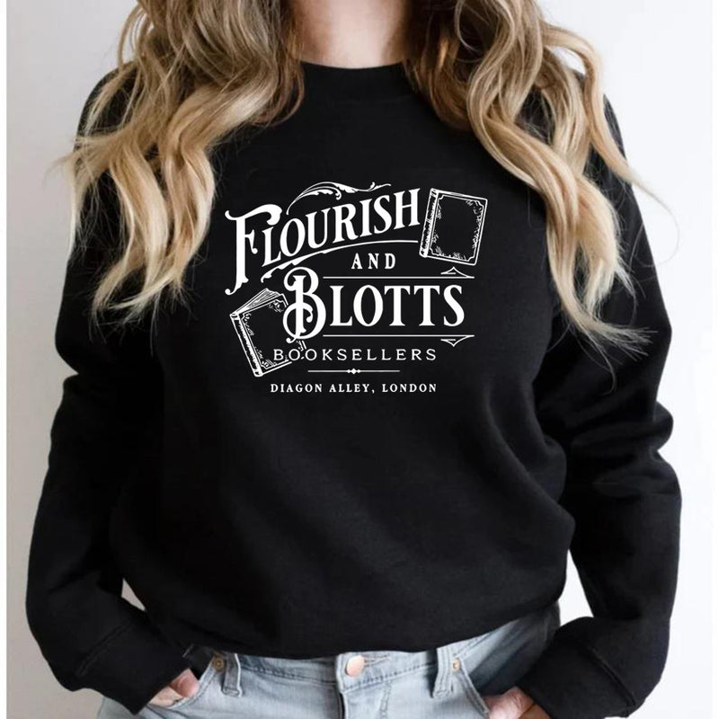 Wizard Book Shop Crewneck Sweatshirt Book Nerd Hoodie