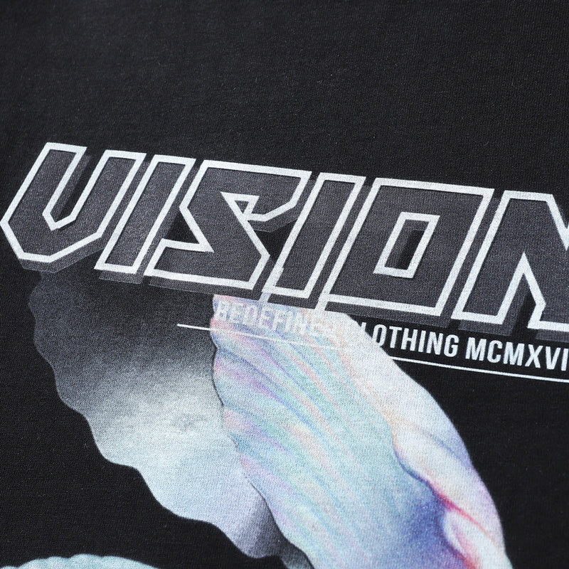 Men Long Sleeve T-Shirt Creative Science Fiction Eye Print Loose