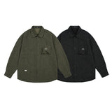 Unisex Shirt Retro Loose Three-Dimensional Pocket