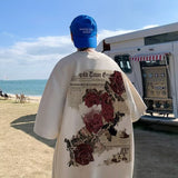Men T Shirt Summer Loose Cotton Casual