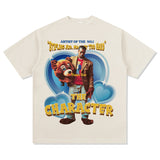 Unisex T-Shirt Printed Short Sleeve Washed T-Shirt