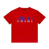 Amiri T Shirt Gradient Letter Flower Casual Hip Hop Short Sleeve T-shirt