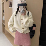 Women Knitted Cardigan Loose Slimming and Short