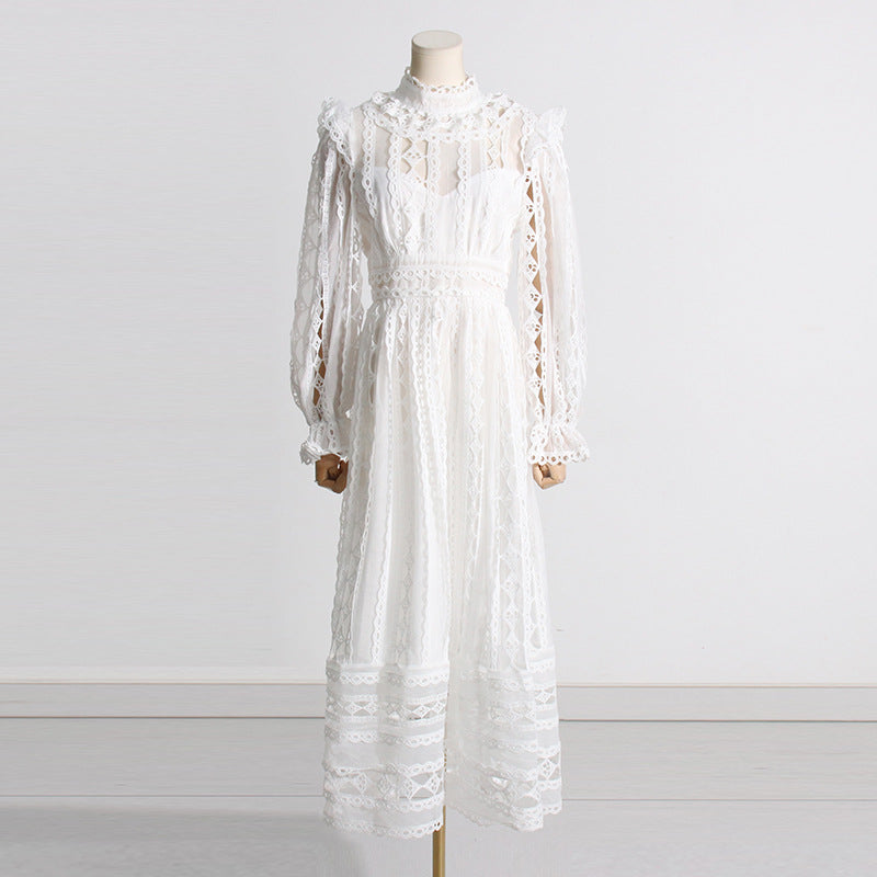 Bohemian Dress Straps Tulle Hollow Dress