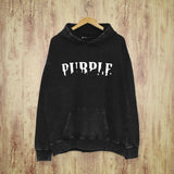 Purple Brand Distressed Hoodie Fashion Old Loose Hooded Sweater