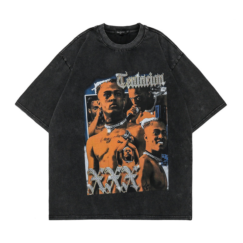 Men T-Shirt Distressed Oversize Casual