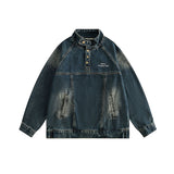 Women Jackets Vintage Denim Jacket Vintage Distressed