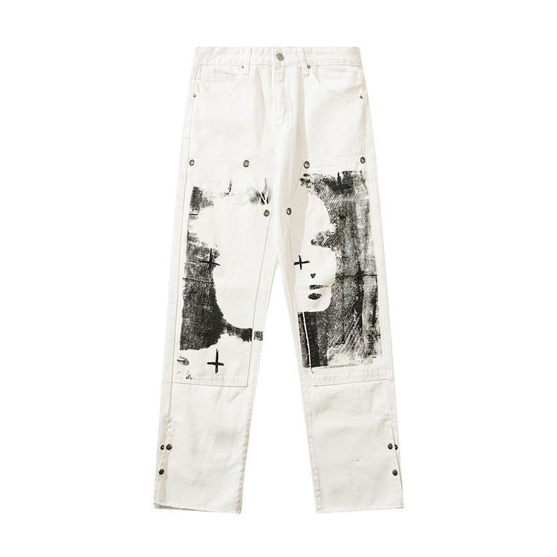 Cargo Pants Graffiti Printing Loose Vibe