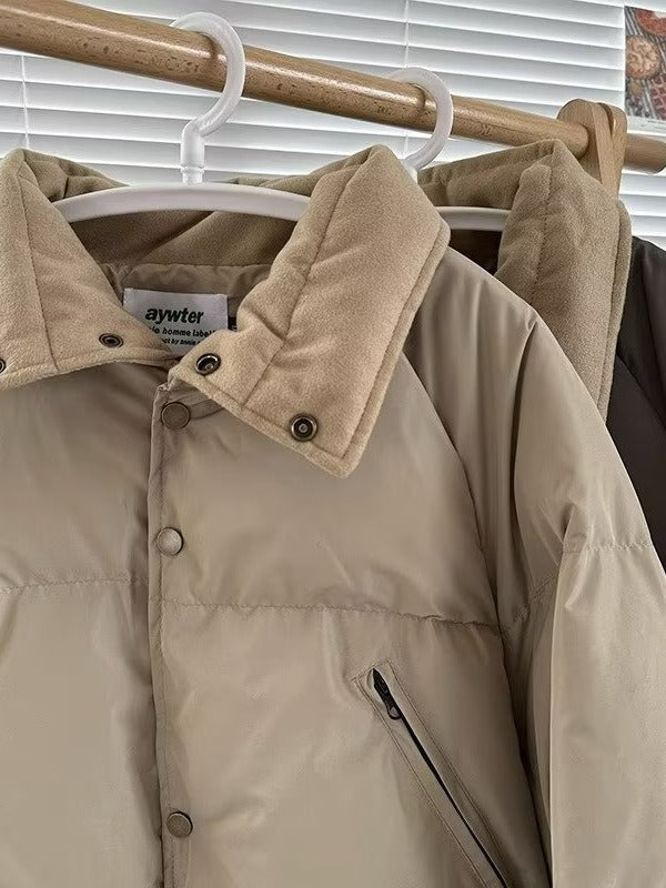 Men Cotton Coat Couple Thickened Cotton Padded Coat