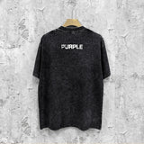 Purple Brand Distressed T Shirts Short Sleeve