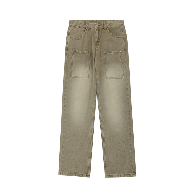 Men Jeans Retro Distressed Loose Casual