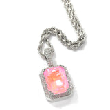 Jewelry Mocha Fluorescent Gemstone Pendant Necklace ins Spectrum St. Valentine's Royalty