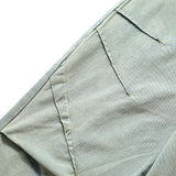 Men Jeans Stitching Ruffle Casual Loose