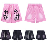 Hellstar Shorts Summer Leisure Sports Wash Split Shorts