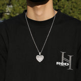 Jewelry Love Pendant Copper Set Zircon T Square Full Diamond Pendant Necklace St. Valentine's Spectrum