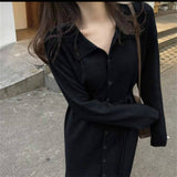 Women Knitted Cardigan Loose Fashion Dress