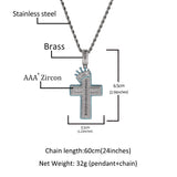 Jewelry Crown Cross Luminous Diamond Pendant Necklace Royalty Night light