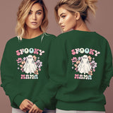 Spooky Mama Print Long Sleeve Hoodies Women Autumn Funny Hal