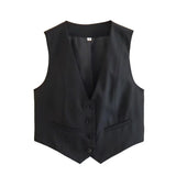 Women Vest Casual Slim Fit Vest Jacket