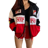 Women Jacket Motorcycle Handsome Quilted