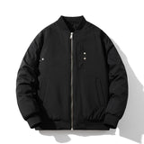 Men Vintage Jackets Loose Trend Baseball Suit Zip Padded Flight Suit