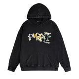 Purple Brand Distressed Hoodie Fashion Old Loose Hooded Sweater