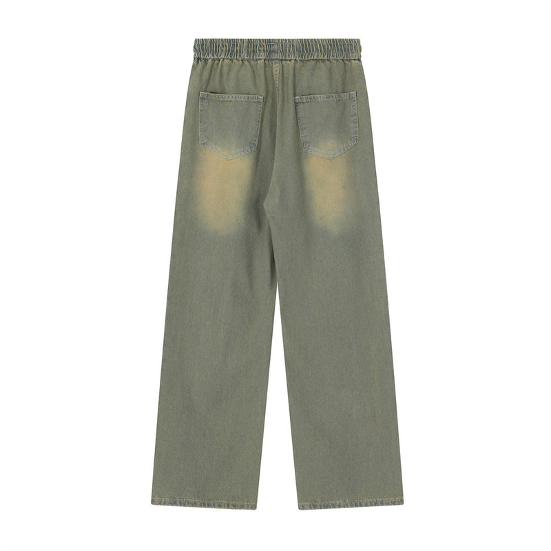 Men Jeans Patch Ripped Distressed Casual Jeans