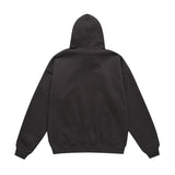 Men Fleece Lined Hoodie Autumn and Winter Hooded Sweater Male Letter Printed Long Sleeve Loose Pullover