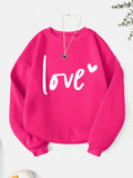 Fashion letter print sweatshirt crew neck casual sweatshirt