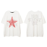 Men T-Shirt Retro Star Printing Summer