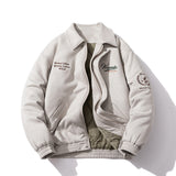 Mens Vintage Jackets Lapel Baseball Jacket Ruffian Padded Jacket