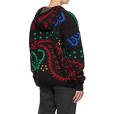 Black Christmas Sweater Vintage Paisley Sweaters Hooded Sweater