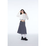 Unisex Shirt Striped Stitching Navel Coat