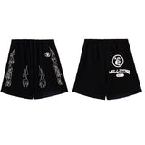 HS Shorts Distressed Casual Short Sleeve