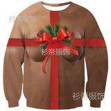 Black Christmas Sweater 3D Printed Christmas Series round Neck Sweater