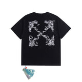 Ow T Shirts Irregular Lines Arrow Print Men and Women