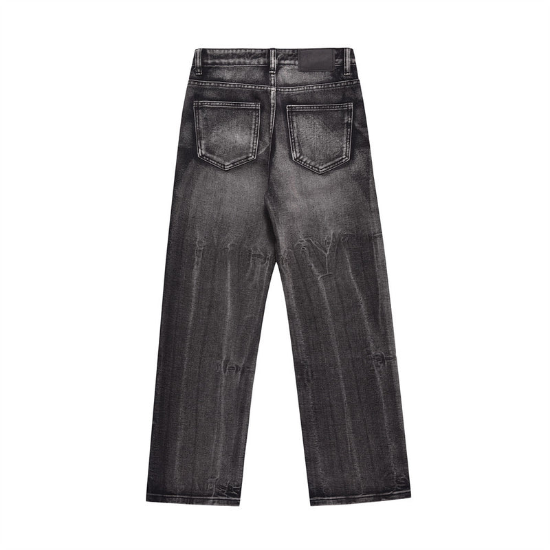 Men Jeans Retro Punk Casual Loose