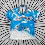 Amiri T Shirt Casual Hip Hop Satin Short Sleeve Shirt
