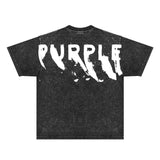 Purple Brand Distressed T Shirts Short Sleeve