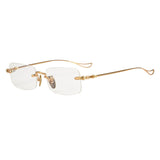 CHH Chrome Hearts Glasses Square Frameless Pure Titanium Ultra Light Myopia Glasses Frame