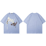 Men T-shirt Puff Print Men and Women Loose