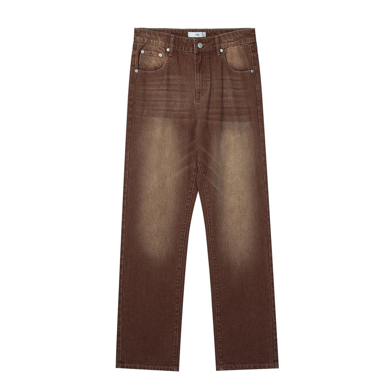 Men Jeans Casual Loose Trousers Old