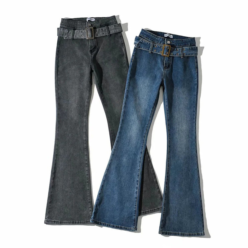 Women Jeans Hot Girl Bell-Bottom Pants Retro